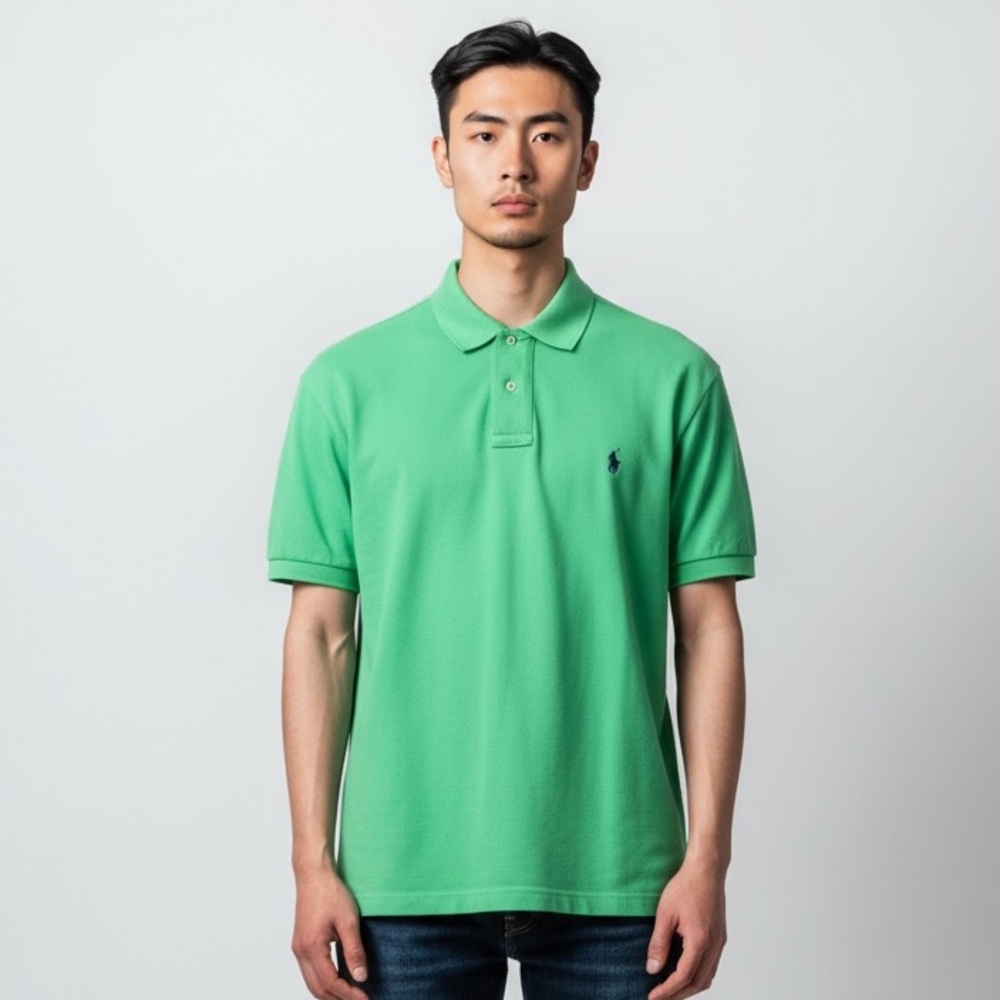 Polo Ralph Lauren Lime Green Classic‎ Fit Polo Shirt Size Medium